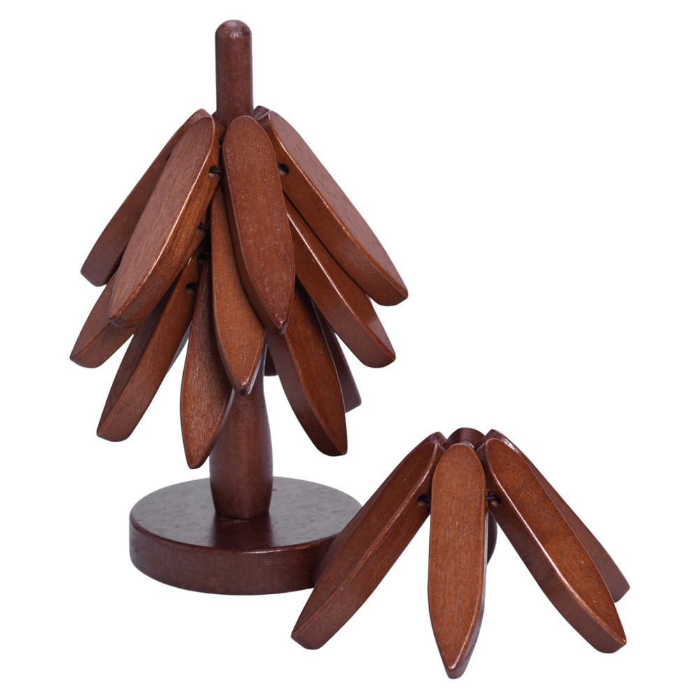 Набір підставок під гаряче з дерева 3 шт Ø19 (см) + тримач підставки на стіл під гаряче HB-40-4BR Коломыя - изображение 2