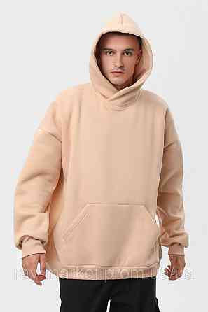 Худи оверсайз мужское утепленное RAY OVERSIZE бежевое (U0404M-Cream) 2XS/XS Киев