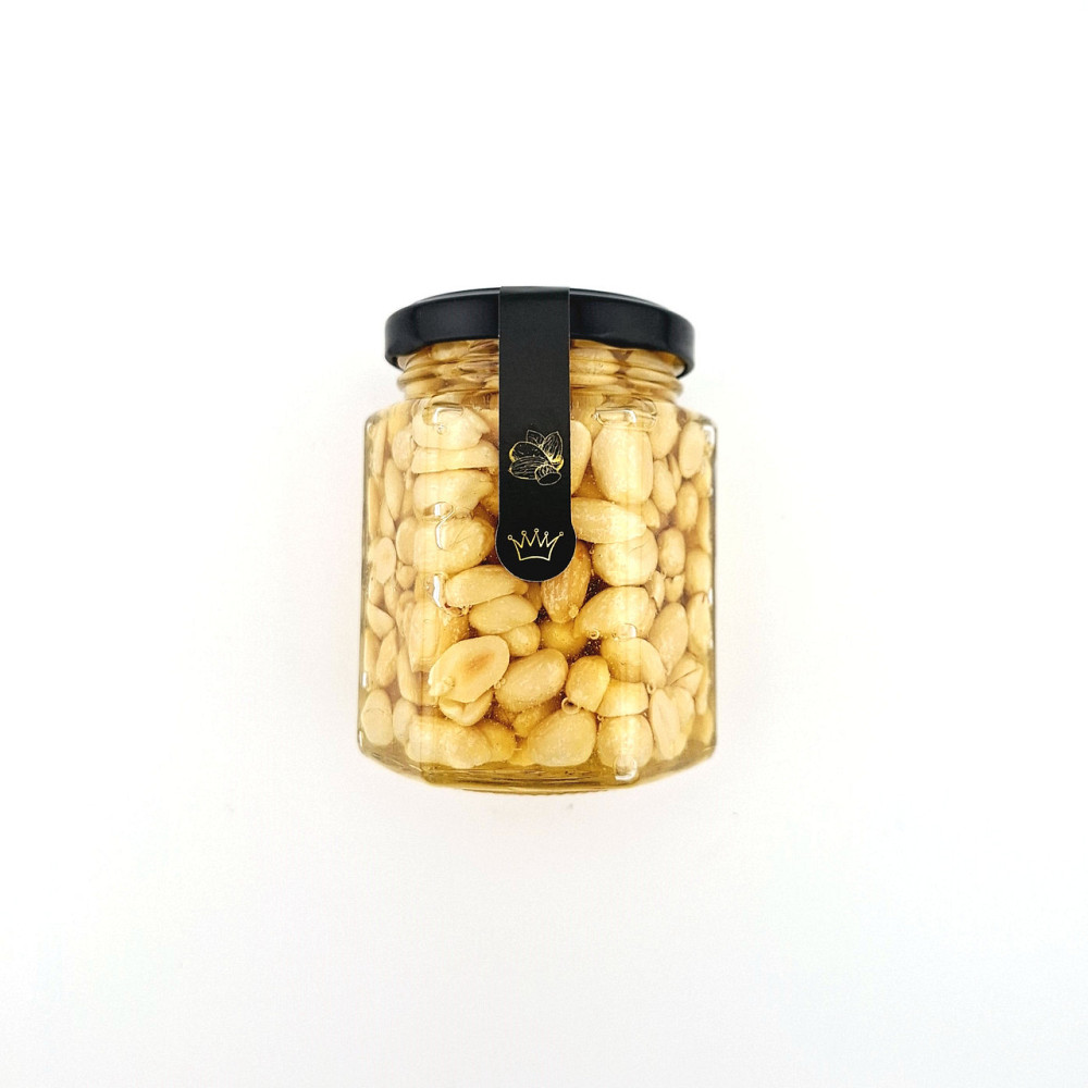 Арахис с мёдом в стеклянной шестигранной баночке 240 грамм Одесса - изображение 5