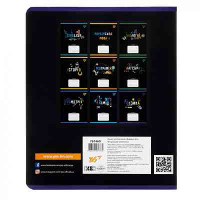 Тетрадь Yes предметная ФИЗИКА Black 48 листов, клетка (767460) Винница