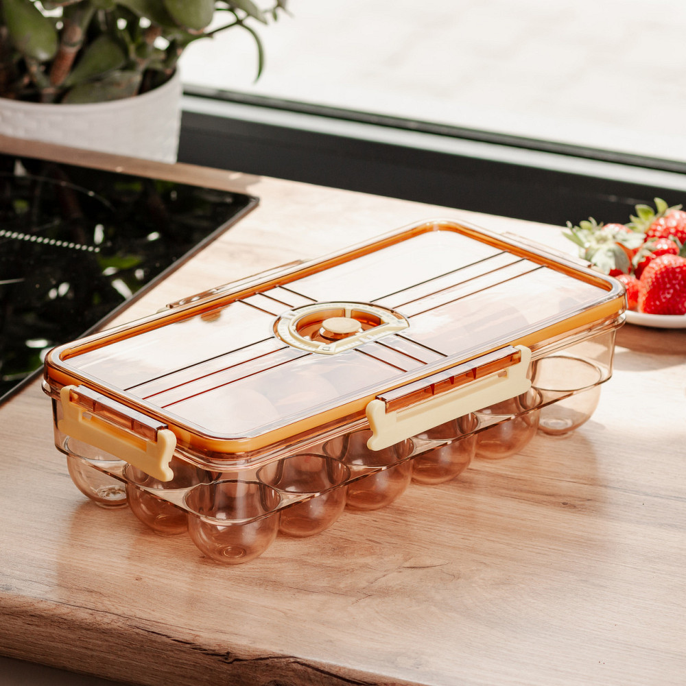 Yiwu Лоток для яєць пластиковий на 18 комірок 32.5х18х8 см Коричневий HP-27-1 Киев - изображение 2