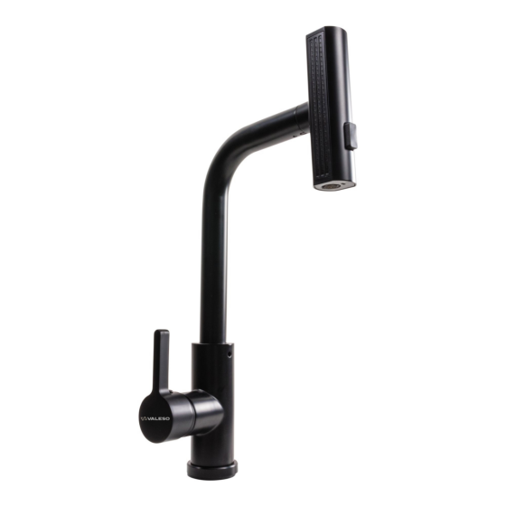 PLATINUM Змішувач кухонний XK09B VALESO PVD чорний Киев