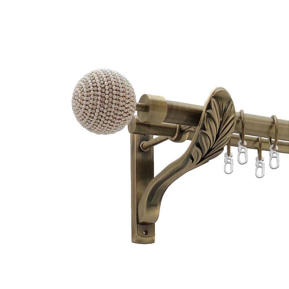 Карниз Orvit Карера металевий дворядний ретро Антик 25\19 мм 200 см (4301675) Львів - фото 1