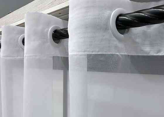 Тюль на люверсах VR-Textil н101 Шифон однотонний Білий 280х170 см (47-009) Київ