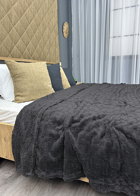 Плед-покривало 200х230 см (+-5см) Графитовый (87-238) Киев - изображение 7