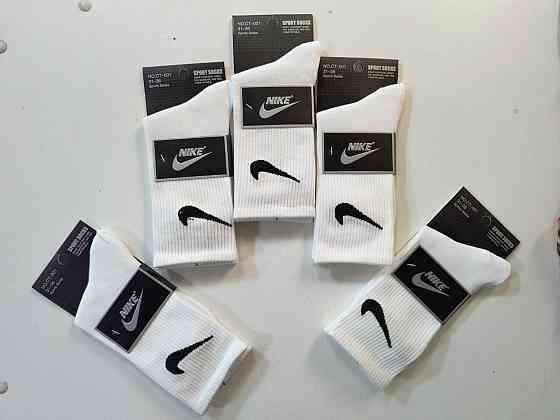 Детские высокие качественные хлопковые носки (Белый. Серый. Черный) в наборе по 5 штук Nike. Размер 31-36 Киев