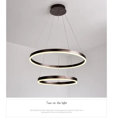 Світлодіодна люстра Олімпія PJ812 Coffee 60+80см Київ