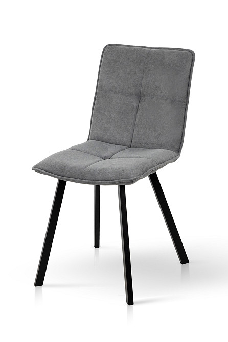 Стілець Тетріс, метал чорний/ тканина темно сіра Киев - изображение 1