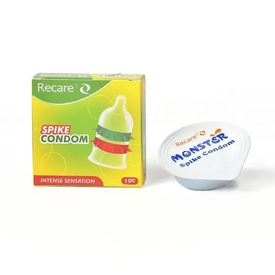 Насадка на член Recare Spike Condom Green (презерватив с рядами шипов) Львов