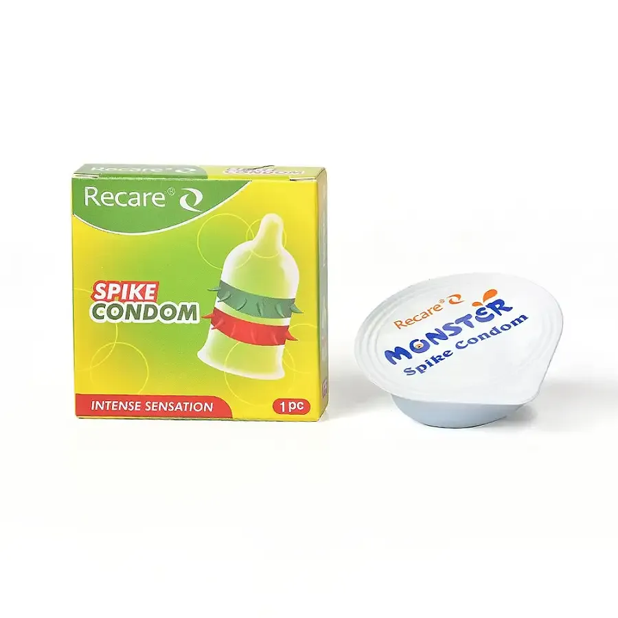 Насадка на член Recare Spike Condom Green (презерватив с рядами шипов) Львов - изображение 3