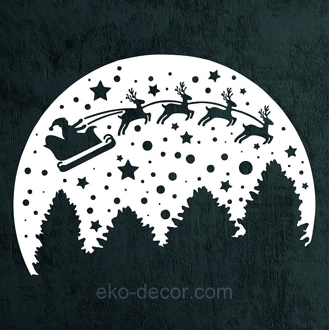 Декоративное настенное Панно «Новый год», Декор на стену 90*65 см, Белый Киев - изображение 7