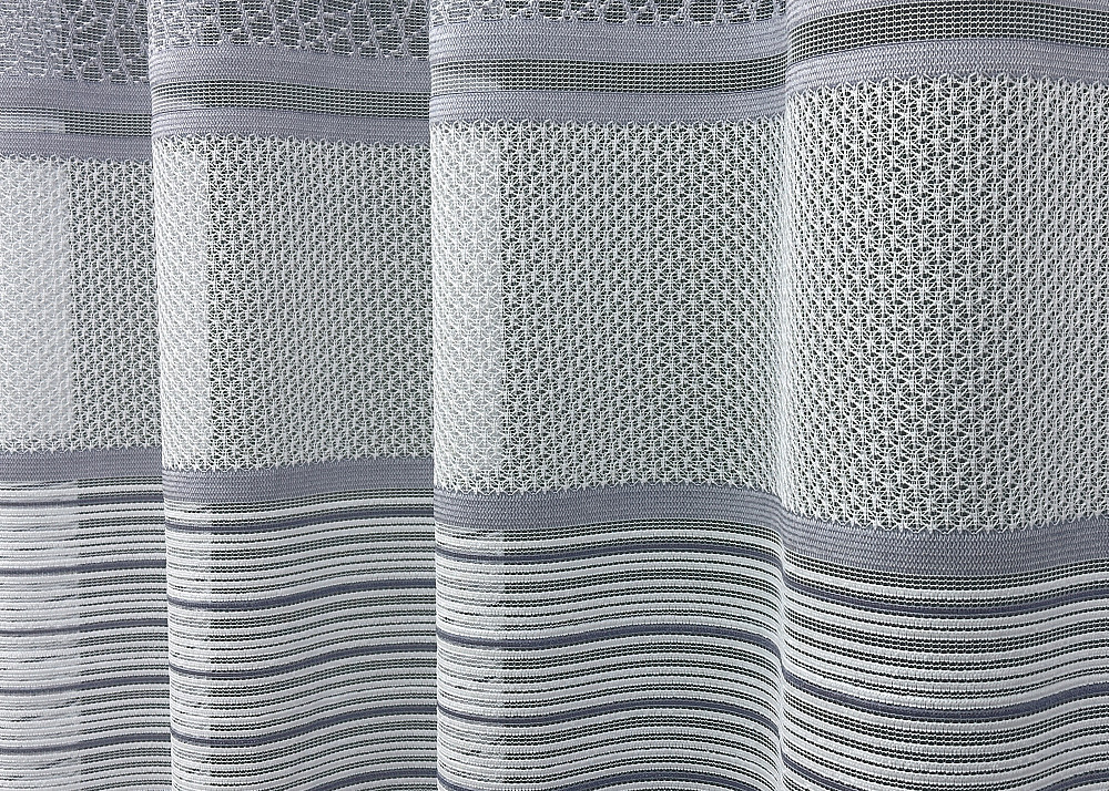 Тюль VR-Textil 1929т Жакард Білий з сірим 300х270 см (40-837) Київ - фото 6