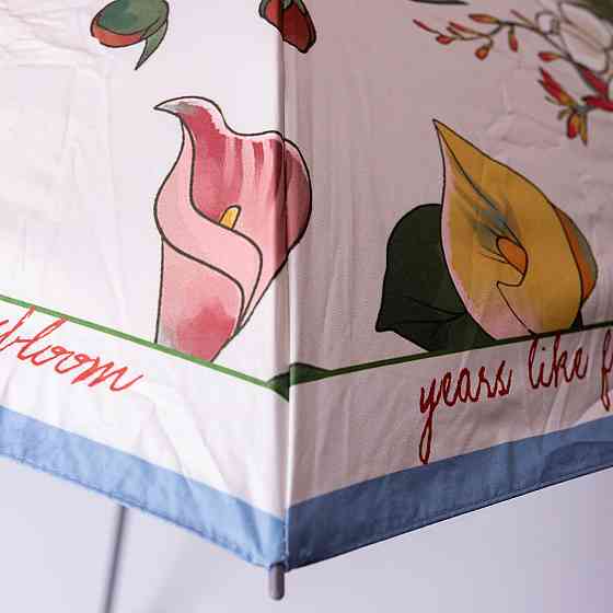 Елегантний механічний зонт з принтом, 99 см, синій Київ