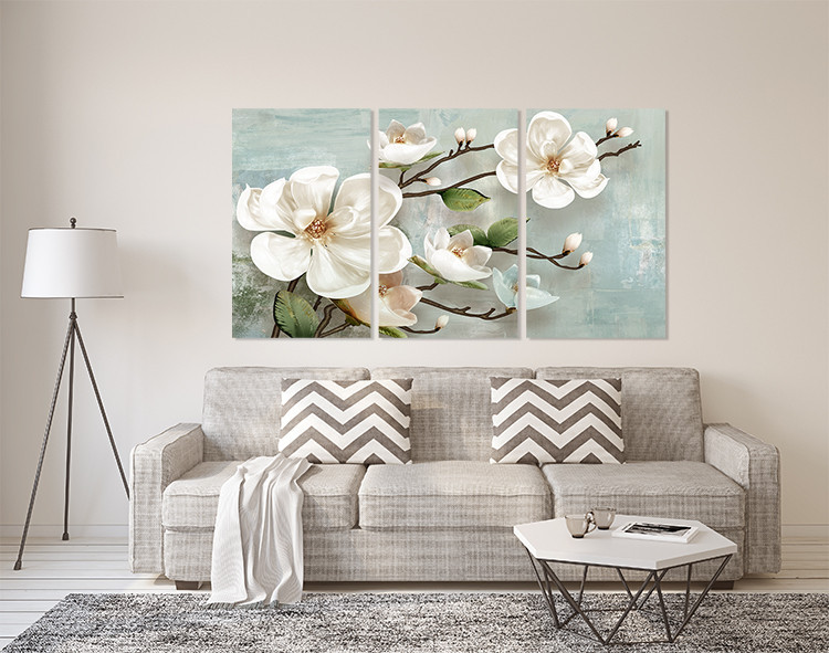 Модульная картина в гостиную / спальню  Біла Орхідея       ART-309_3A 100х150 см Киев - изображение 2