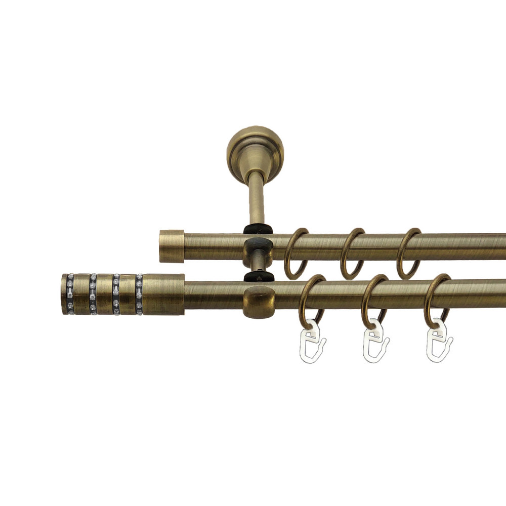 Карниз Orvit Барамелла металевий дворядний відкритий Антик 16\16 мм 240 см (7318498) Львов - изображение 1