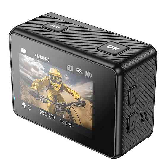 Екшен камера HOCO DV101 dual color screen sports camera Black (6942007616805) Київ