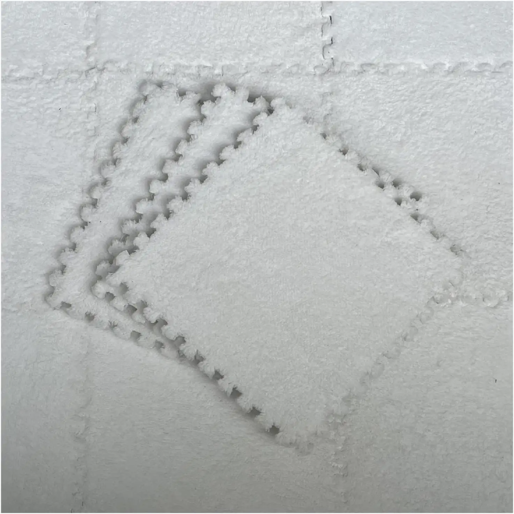 Коврик-пазл плюшевый, термоковрик, мат детский теплый 60*90см, 6 пазлов, цвет серый Каменец-Подольский - изображение 4