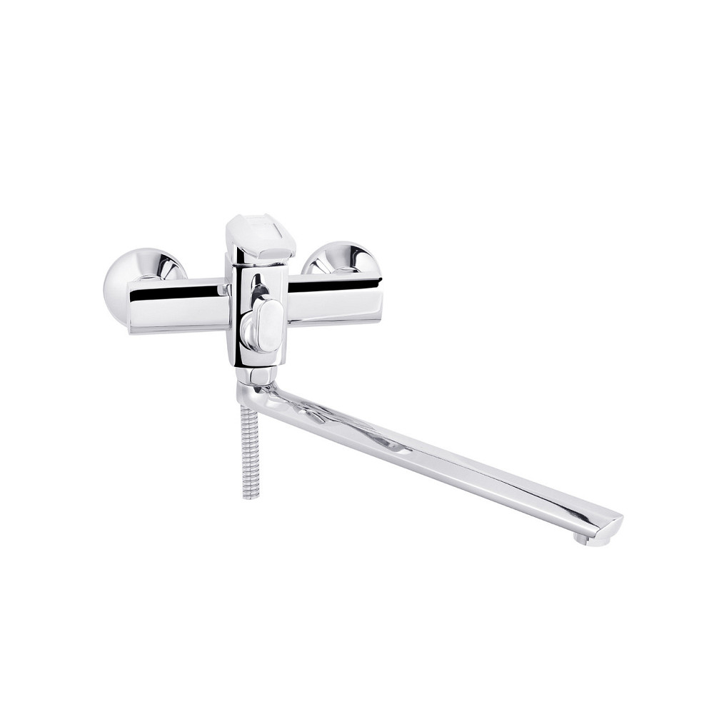 Смеситель для ванны Kroner KRM Kante - C070 с душевым гарнитуром, хром Киев - изображение 1