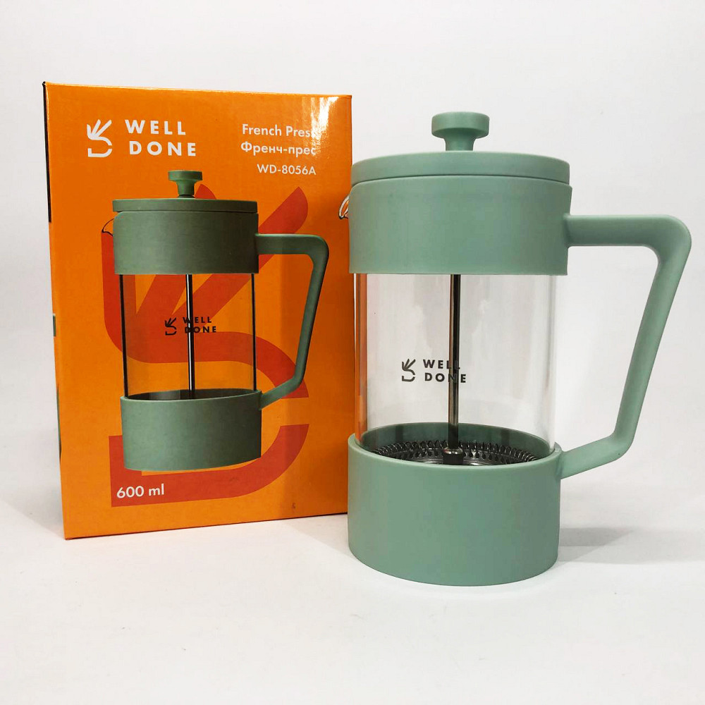 Френч-прес місткий Well, Френч-прес для дому та офісу з силіконовим кільцем OP-39 Львів - фото 7