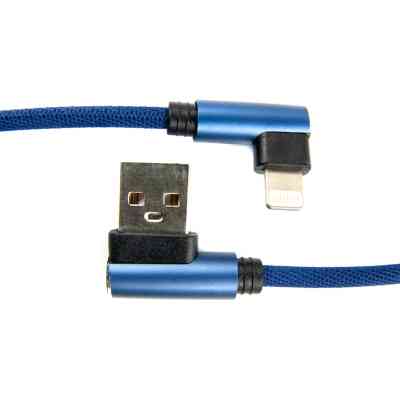 Дата кабель USB 2.0 AM to Lightning 0.25m blue Dengos (NTK-L-UG-SHRT-SET-BLUE) Вінниця
