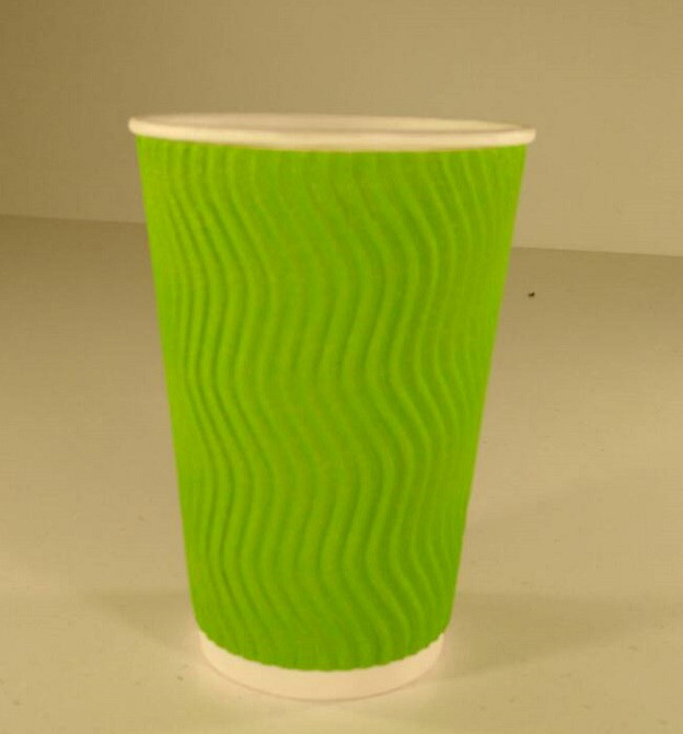 Склянка гофрована 400 мл (12oz) Зелений (15 шт.) Харків - фото 2