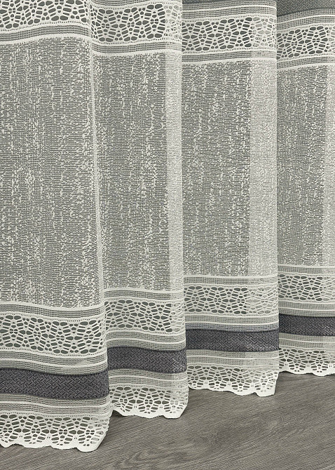 Тюль жакард, колекція "Bari" колір молочний з сірим 1551т Київ - фото 7