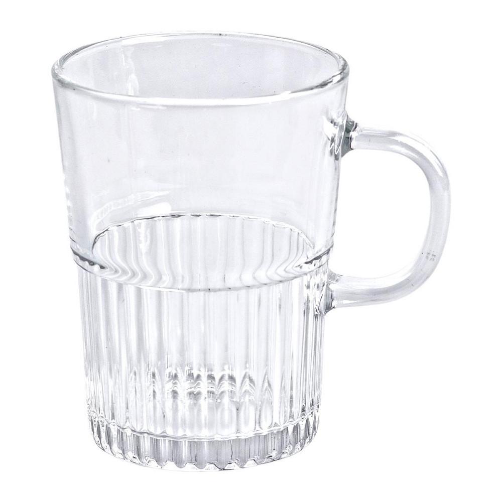 Набор чашек стеклянных 2 шт для чая и кофе 500 мл прозрачные HP-YH-70 Киев - изображение 3