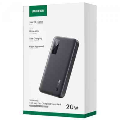 Батарея универсальная Ugreen 10000mAh 20W PD, QC/3.0, USB-A, USB-C Black (PB311) (25742) Винница
