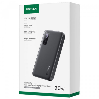 Батарея универсальная Ugreen 10000mAh 20W PD, QC/3.0, USB-A, USB-C Black (PB311) (25742) Винница - изображение 3