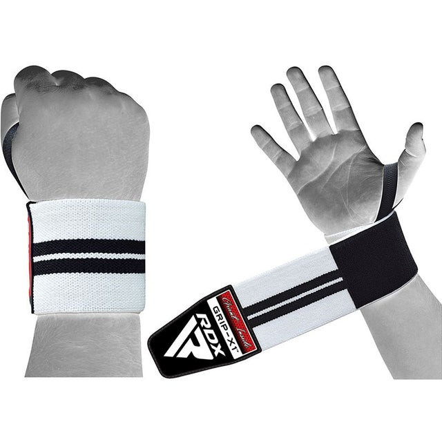 Бинти для зап'ястя (кистьові бинти) RDX W2 Gym Wrist Wraps BLACK/WHITE PLUS Кам'янське - фото 2