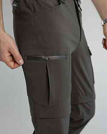 Повсякденні штани-шорти чоловічі хакі. Штани-карго для чоловіків хакі Pobedov Transformer 2.0 Київ