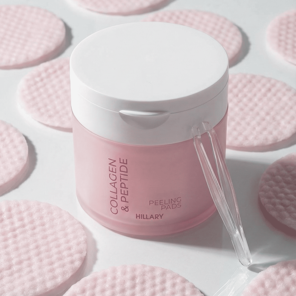 Відлущувальні тонер-педи з колагеном та пептидами Collagen & Peptide Peeling Pads Hillary 60 шт Київ - фото 7