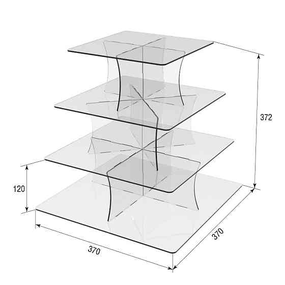 Подставка EKOSTAR под торты и для кенди бара на 4 яруса Киев