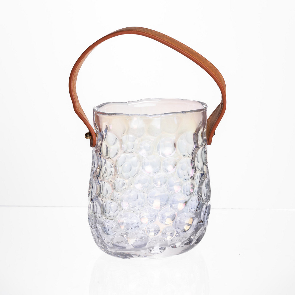 Yiwu Ваза сумочка з ручкою 11.5×7.5×15 см декоративна Прозора HP-19-153-3 Коломия - фото 1