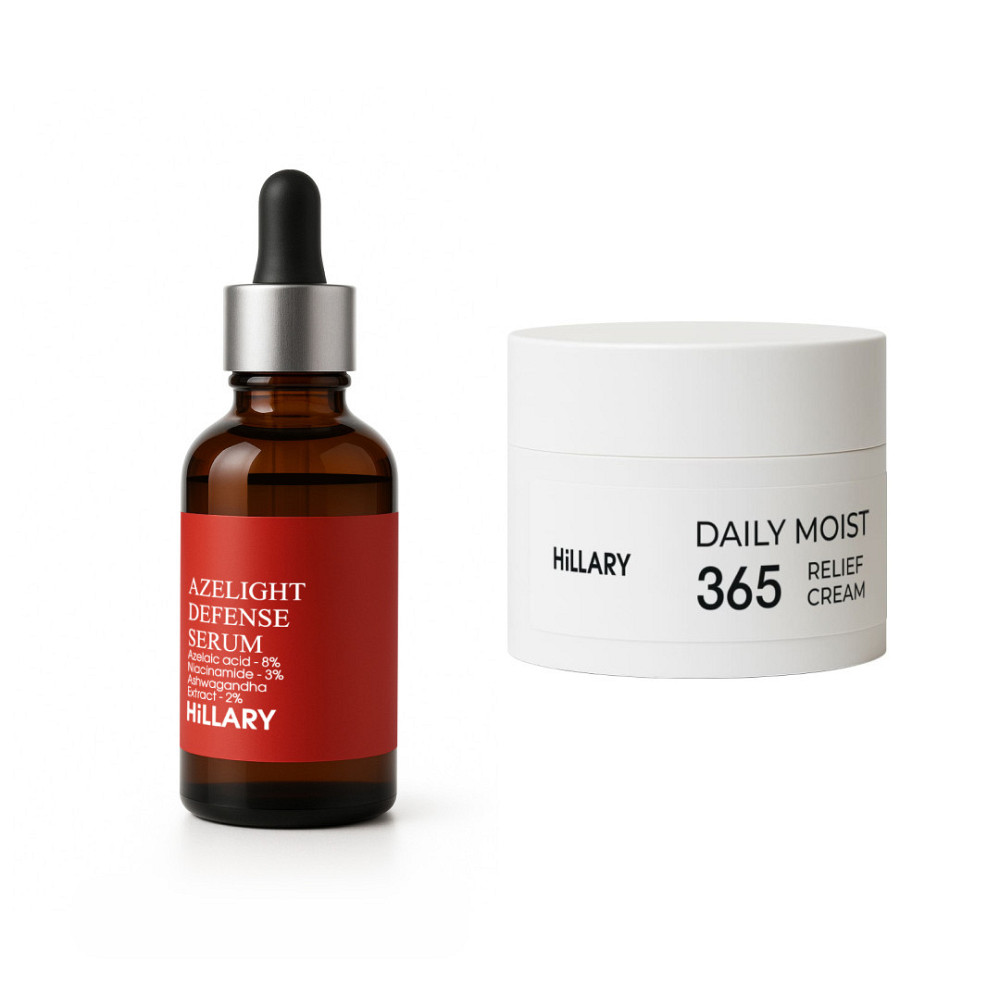 Набір для зволоження та освітлення тону шкіри обличчя з азелаїновою кислотою Hillary Hydration & Azelaic Киев - изображение 1