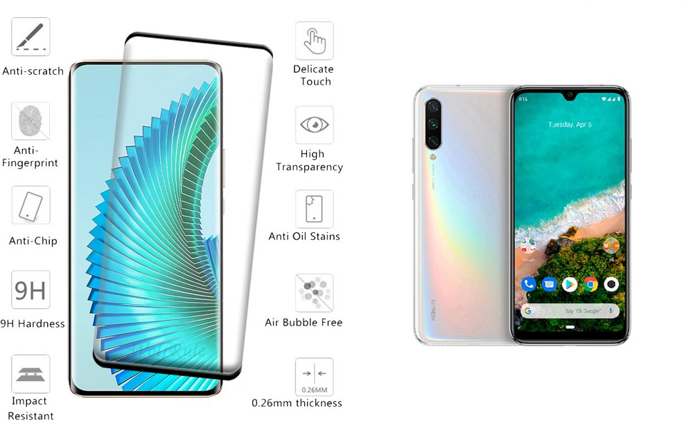 Захисне скло HyperGlass Pro для Xiaomi Mi A3 – максимальна чутливість та захист Київ - фото 2