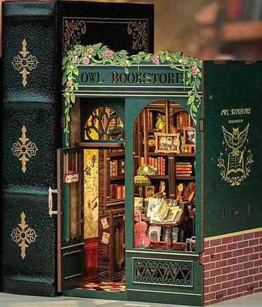 Румбокс книжный магазин совы, интерьерный конструктор своими руками. Харьков