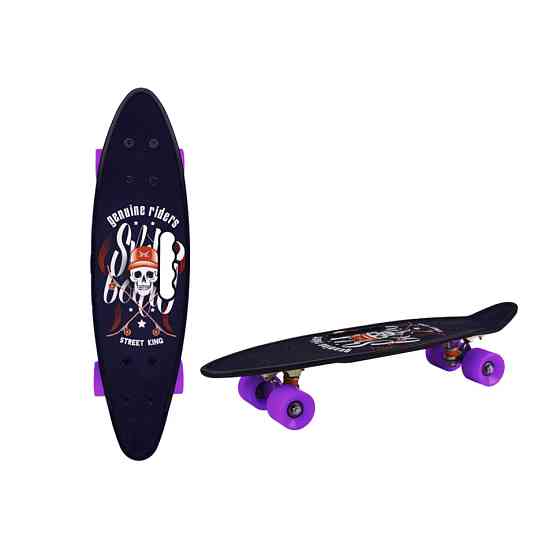 Пенні борд 24" Bambi SC20514 PU колеса, з ручкою Фіолетовий Вінниця