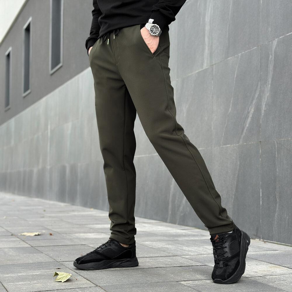 Штани із софтшелу для чоловіків весняні осінні хакі Pobedov Point Київ - фото 8