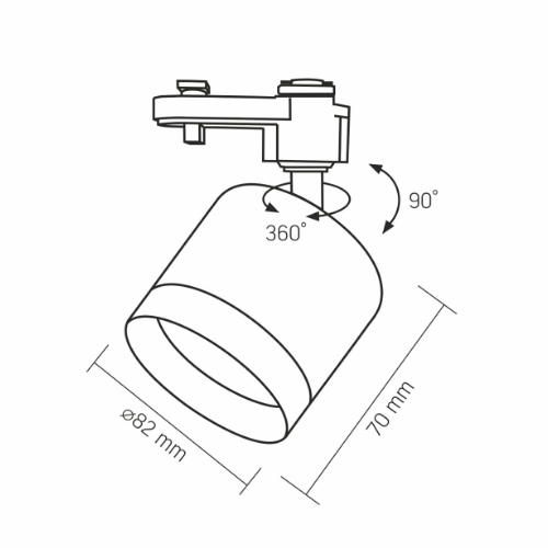 LED Світильник трековий під лампу GX53 чорний VL-SPF17C-BP Videx Житомир