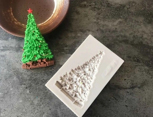 Силиконовый молд Елка 78 на 50 см серый Киев - изображение 3