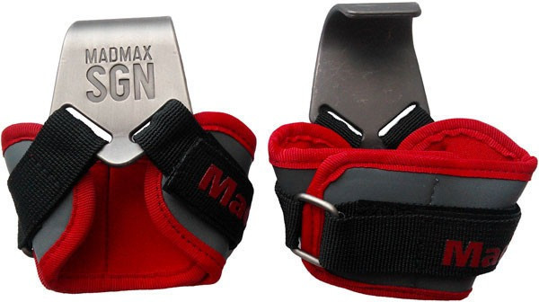 Гаки для тяги на зап'ястя MadMax MFA-330 Lat Hooks Antic silver/Grey/Red Кам'янське - фото 4