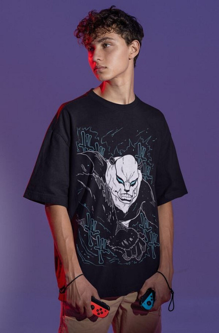 Футболка аниме Магическая битва оверсайз (S/M/L) Черний AnimeJ0904 Днепр - изображение 3