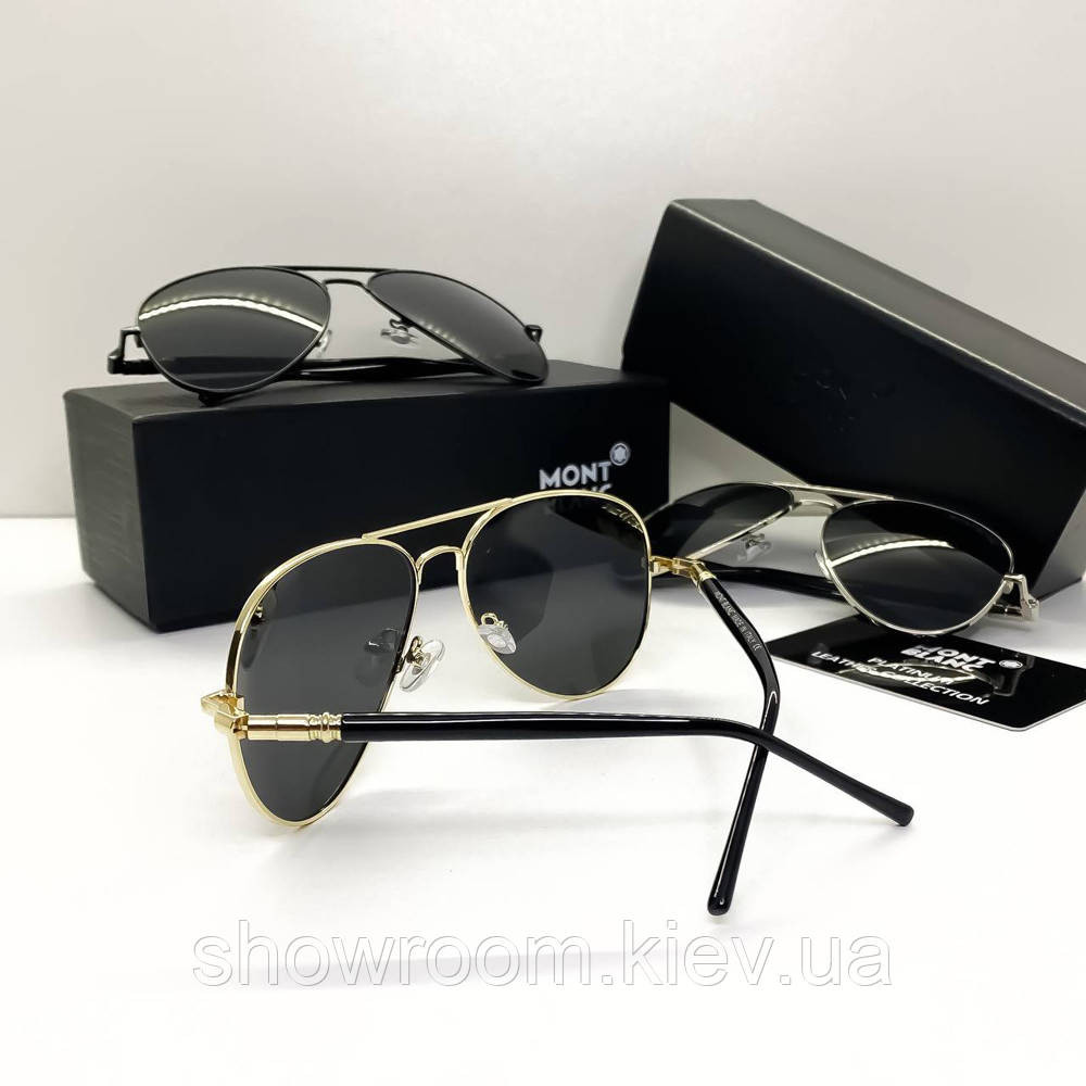 Мужские солнцезащитные очки с поляризацией MB (3090) gold Киев - изображение 3