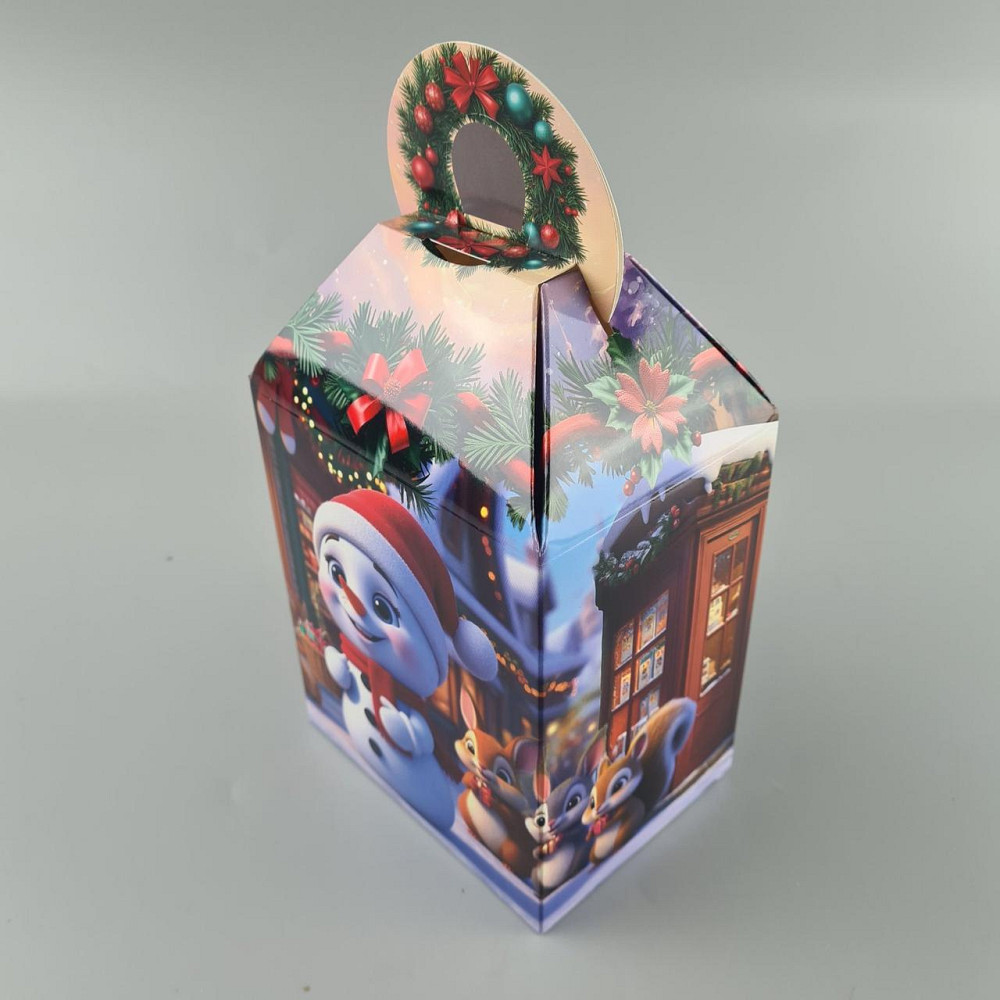 Новогодняя подарочная картонная упаковка для конфет (700грм) №232 
