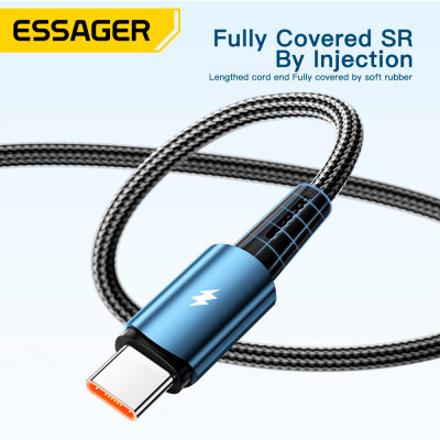 Дата кабель USB 2.0 AM to USB-C 2.0m 120W black Essager (EXC120-CGA01-P) Вінниця - фото 5
