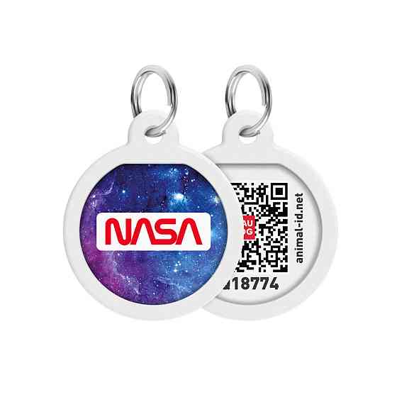 Адресник для собак и кошек металлический WAUDOG Smart ID с QR паспортом, рисунок 