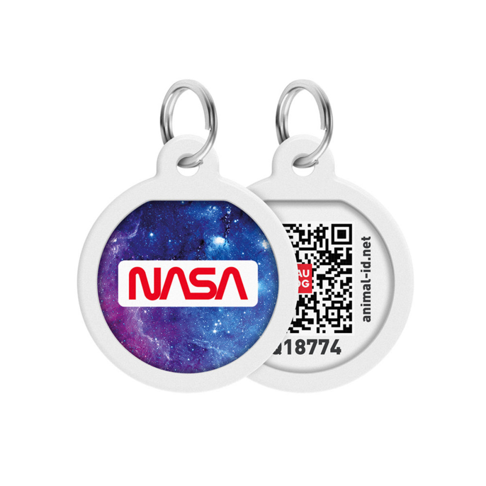 Адресник для собак и кошек металлический WAUDOG Smart ID с QR паспортом, рисунок 