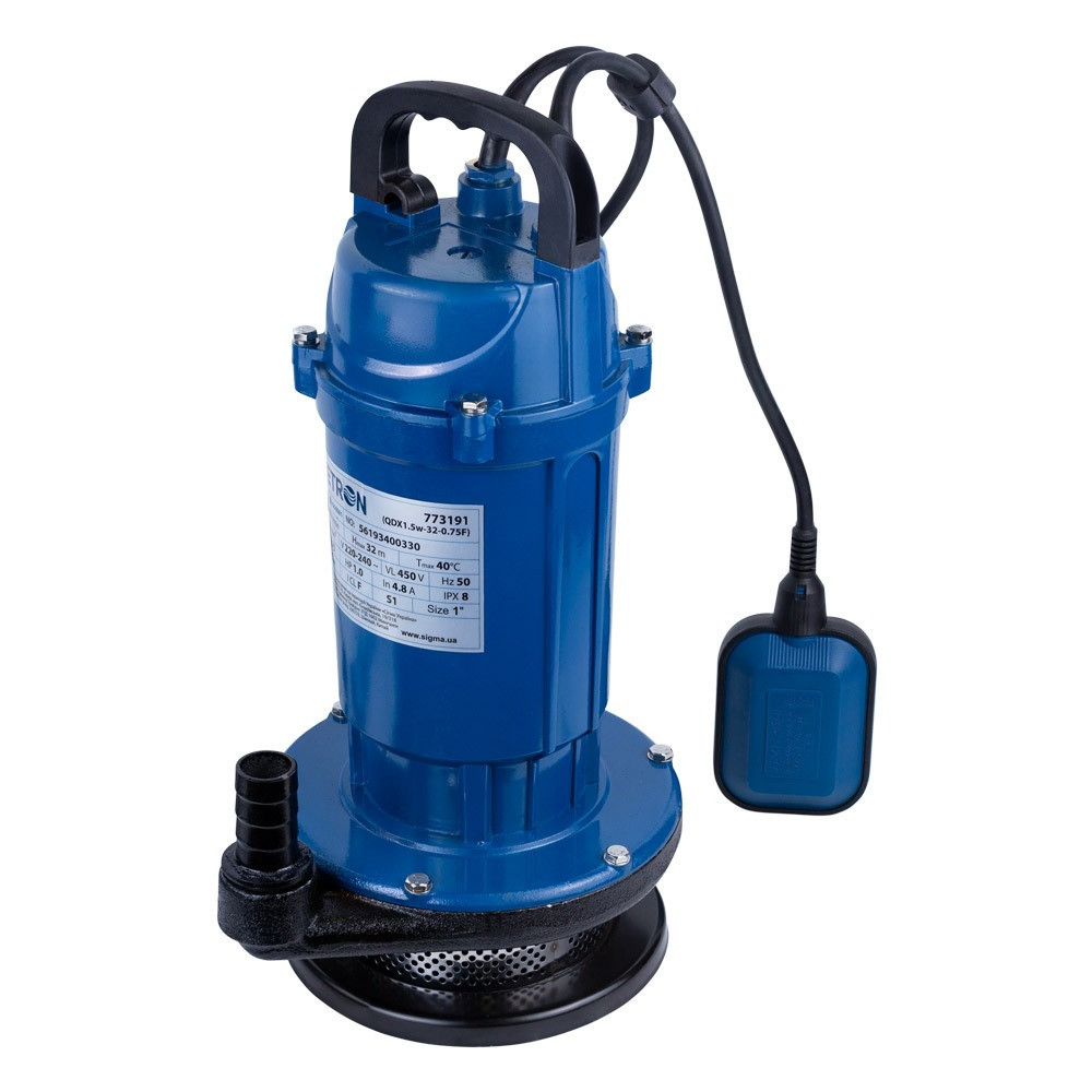 Насос дренажный 0.37кВт Hmax 15м Qmax 140л/мин WETRON QDX1.5w-16-0.37F (773191) Ровно - изображение 1