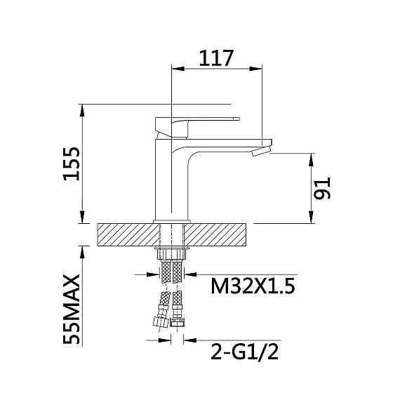 Смеситель для раковины Qtap Aries QTARI270CRM45557 Chrome Киев
